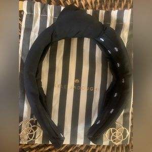 Lele Sadoughi Black Knot Headband .